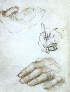  hans - Estudios de las manos de Erasmo de Rotterdam Renacimiento Hans Holbein el Joven
